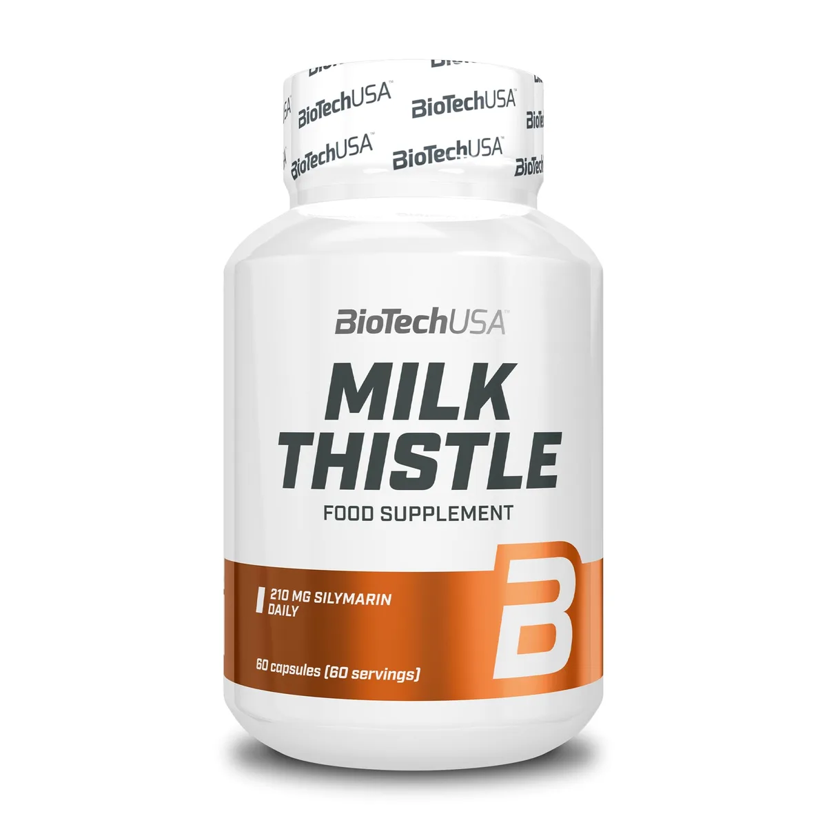 BioTechUSA Milk Thistle Nahrungsergänzungskapsel mit Mariendistel-Extrakt, 60 Kapseln