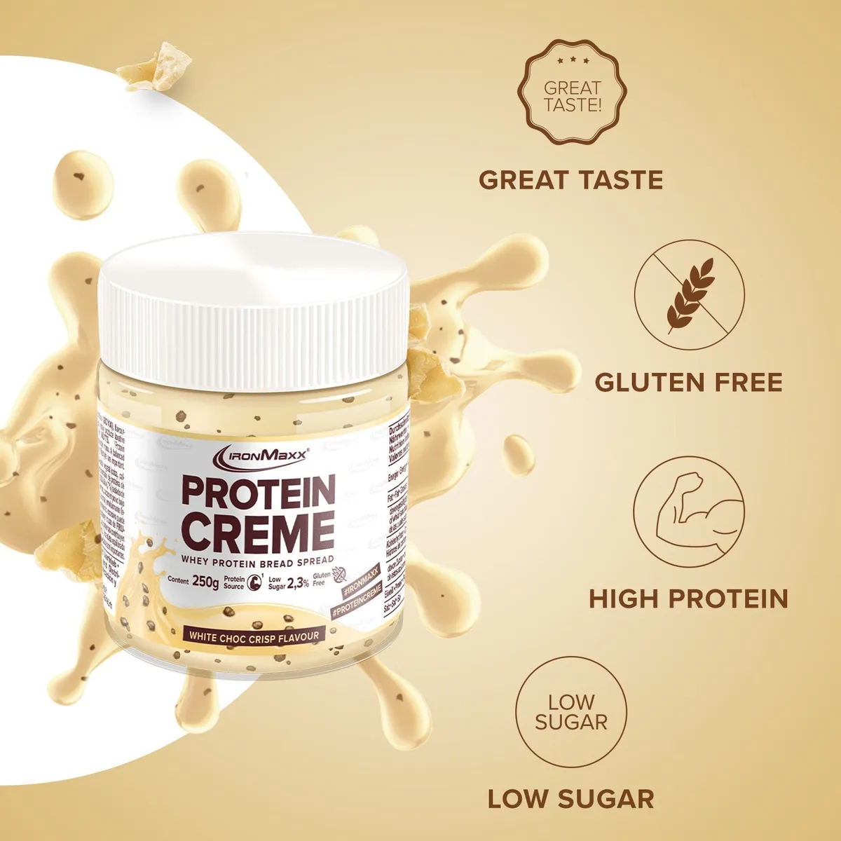 Protein Creme (250g) - Weiße Choc Crisp – Bild 2