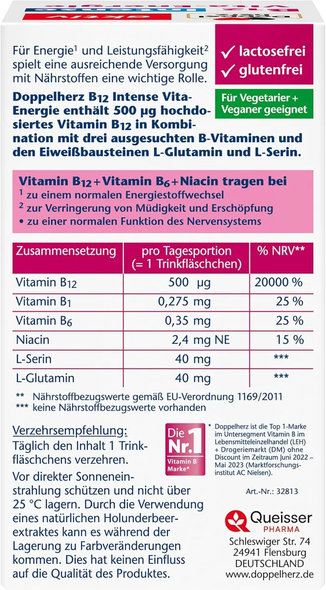 B12 Intense Vita-Energie Trinkampullen (18x10ml) – Bild 2