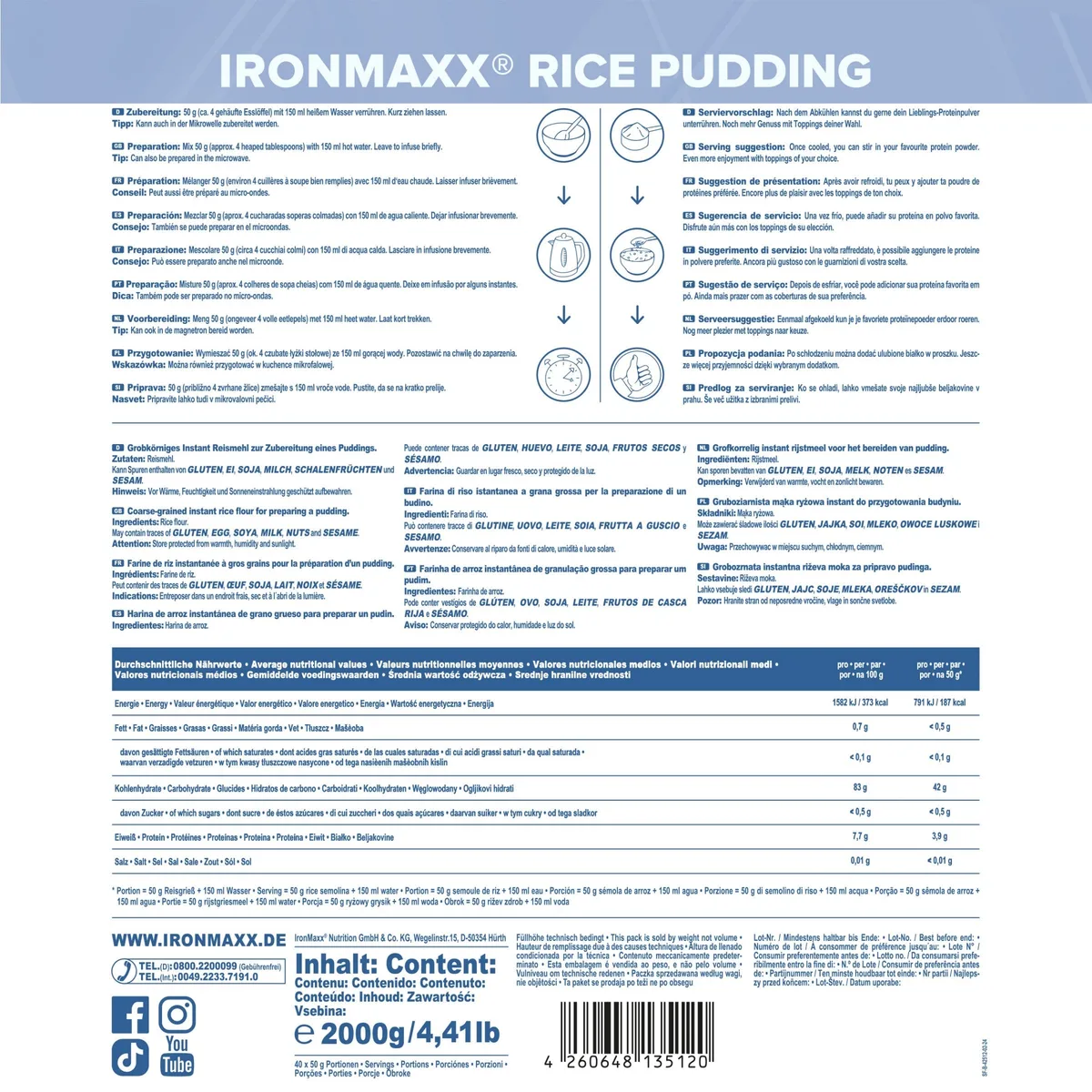 Rice Pudding (2000g) - Neutral – Bild 4