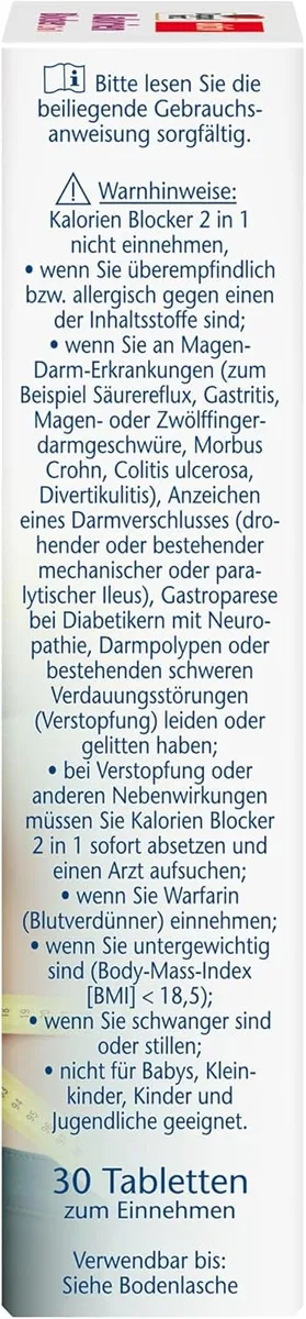 Kalorien Blocker 2 in 1 (30 Tabletten) – Bild 3