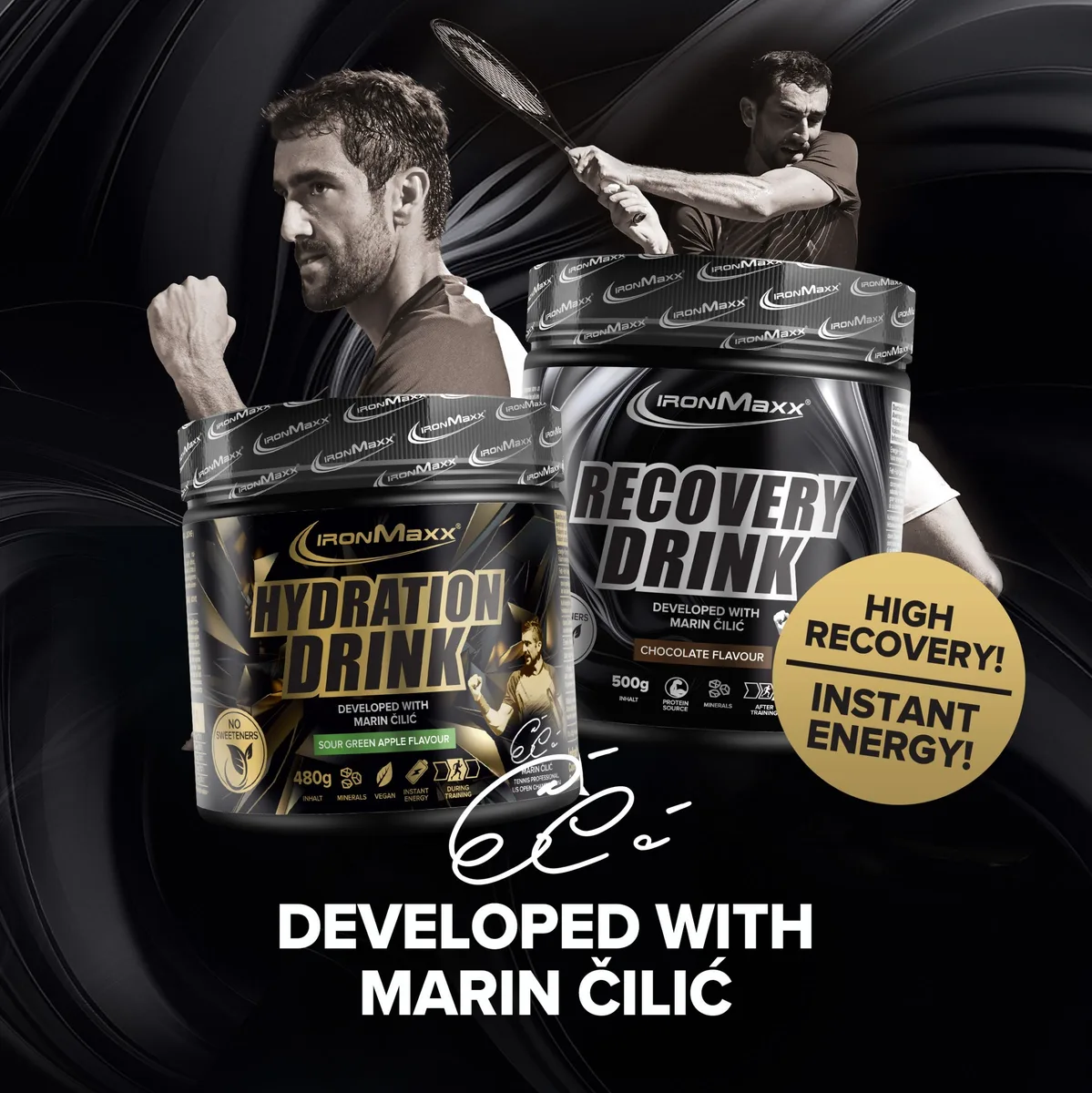 Recovery Drink Pulver by Marin Cilic (500g) - Chocolate – Bild 6