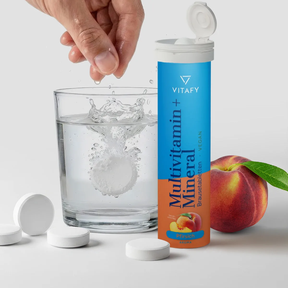 Multivitamin + Mineral - Pfirsich (20 Brausetabletten) – Bild 2