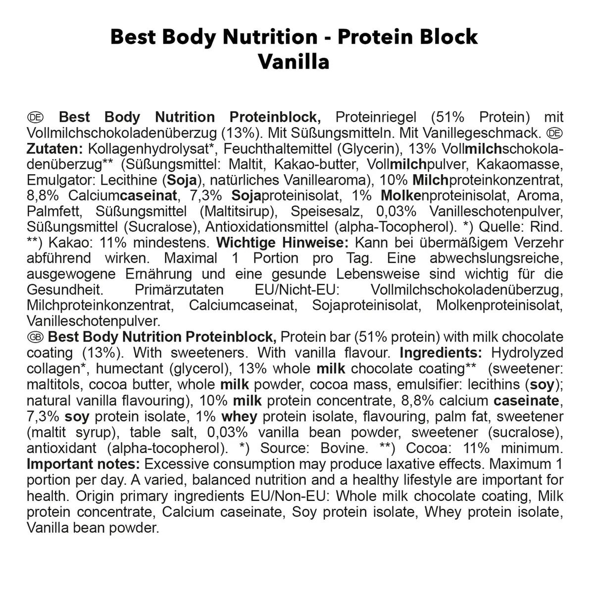 Protein Block (15x90g) Chocolate – Bild 5