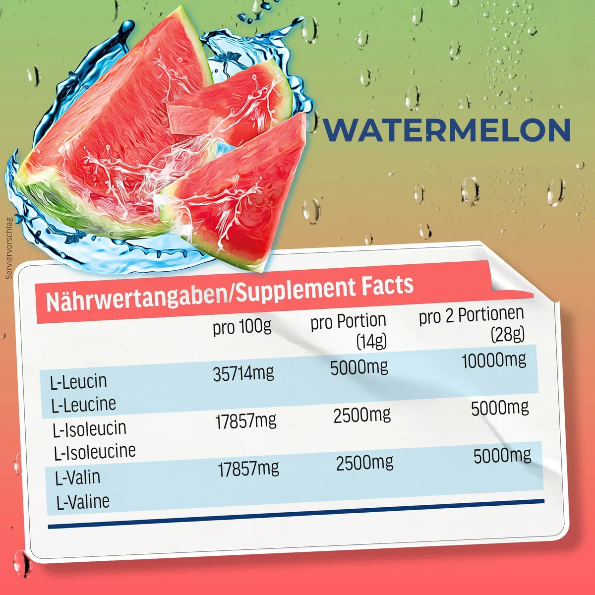 BCAA Powder (420g) Watermelon – Bild 5