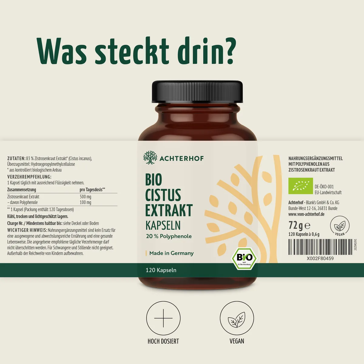 Bio Cistus Extrakt Kapseln (120 Kapseln) – Bild 7