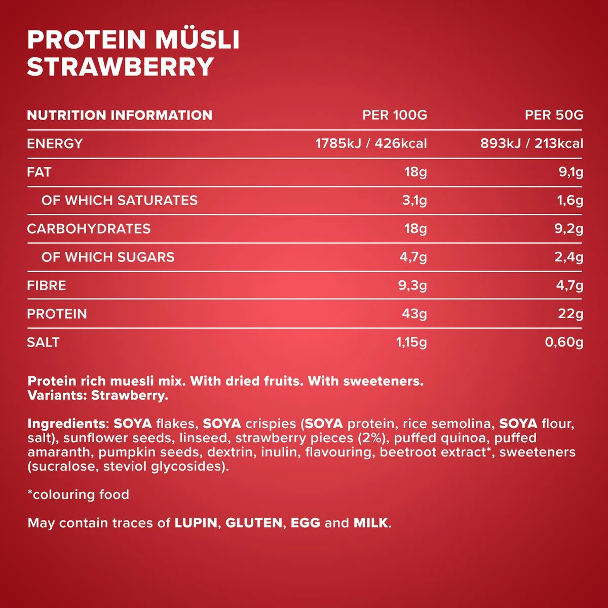Protein Müsli (2000g) - Erdbeere – Bild 4