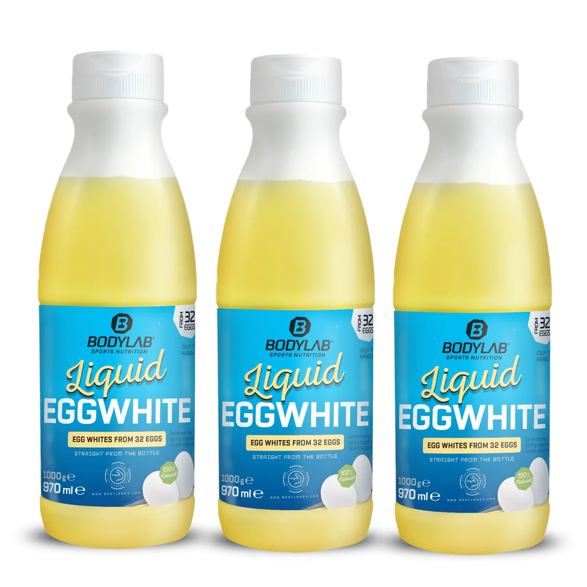 3 x Liquid EGGWHITE - 100% natural (je 970ml) – Bild 2
