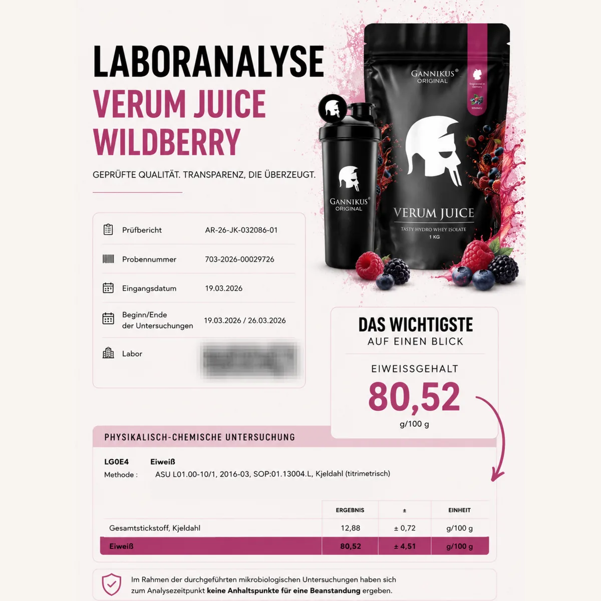 VERUM JUICE - 1kg Wildberry – Bild 6