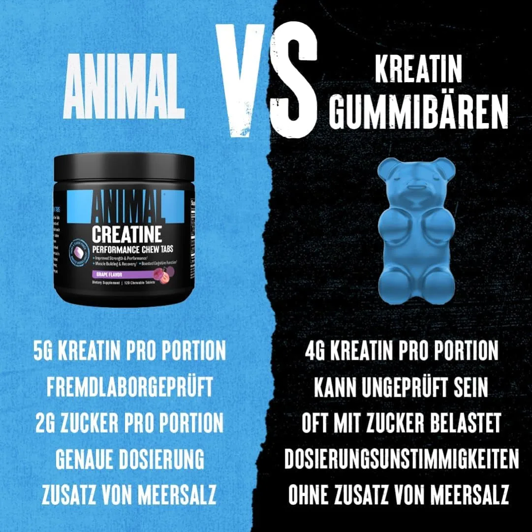 Animal Creatine Chews (120 Kautabletten) Fruit Punch – Bild 5