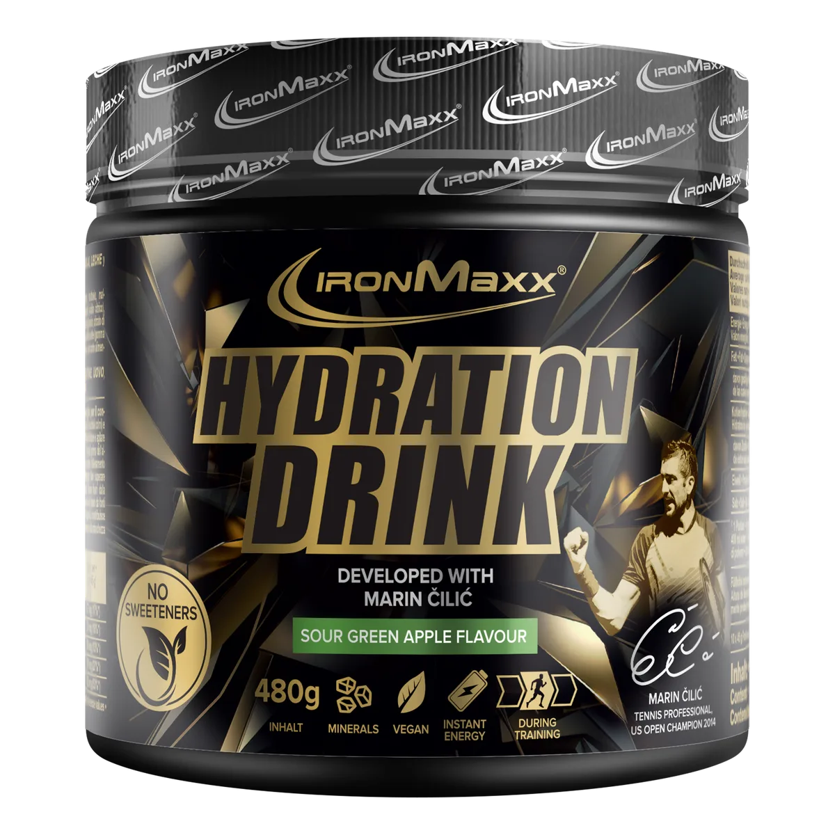 Hydration Drink Pulver Marin Čilić (480g) - Sour Green Apple