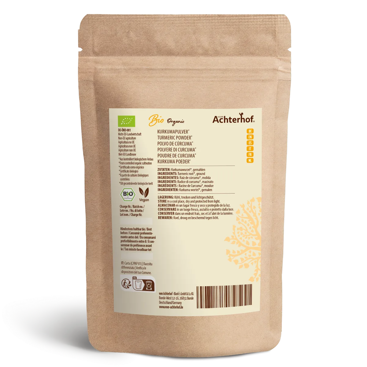 Bio Kurkuma Pulver (500g) – Bild 3