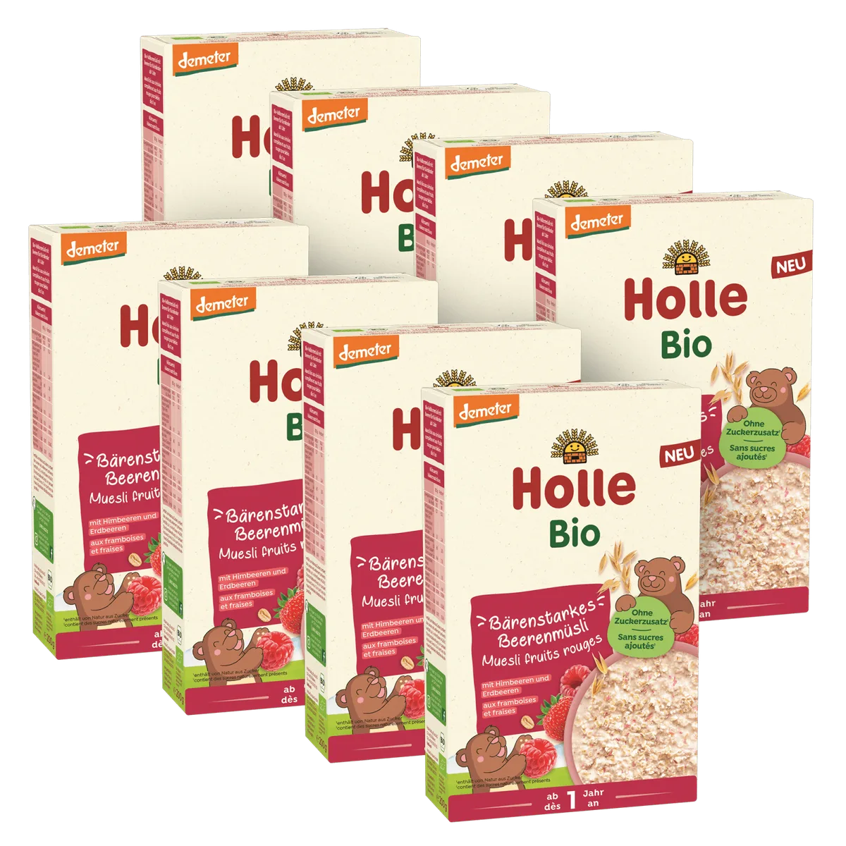 Demeter Bio-Vollkorn Beerenmüsli ab 1 Jahr (8x200g)