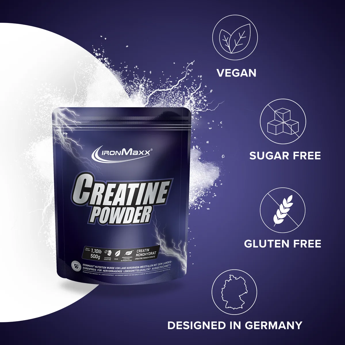Creatine Powder Monohydrat (500g) – Bild 2