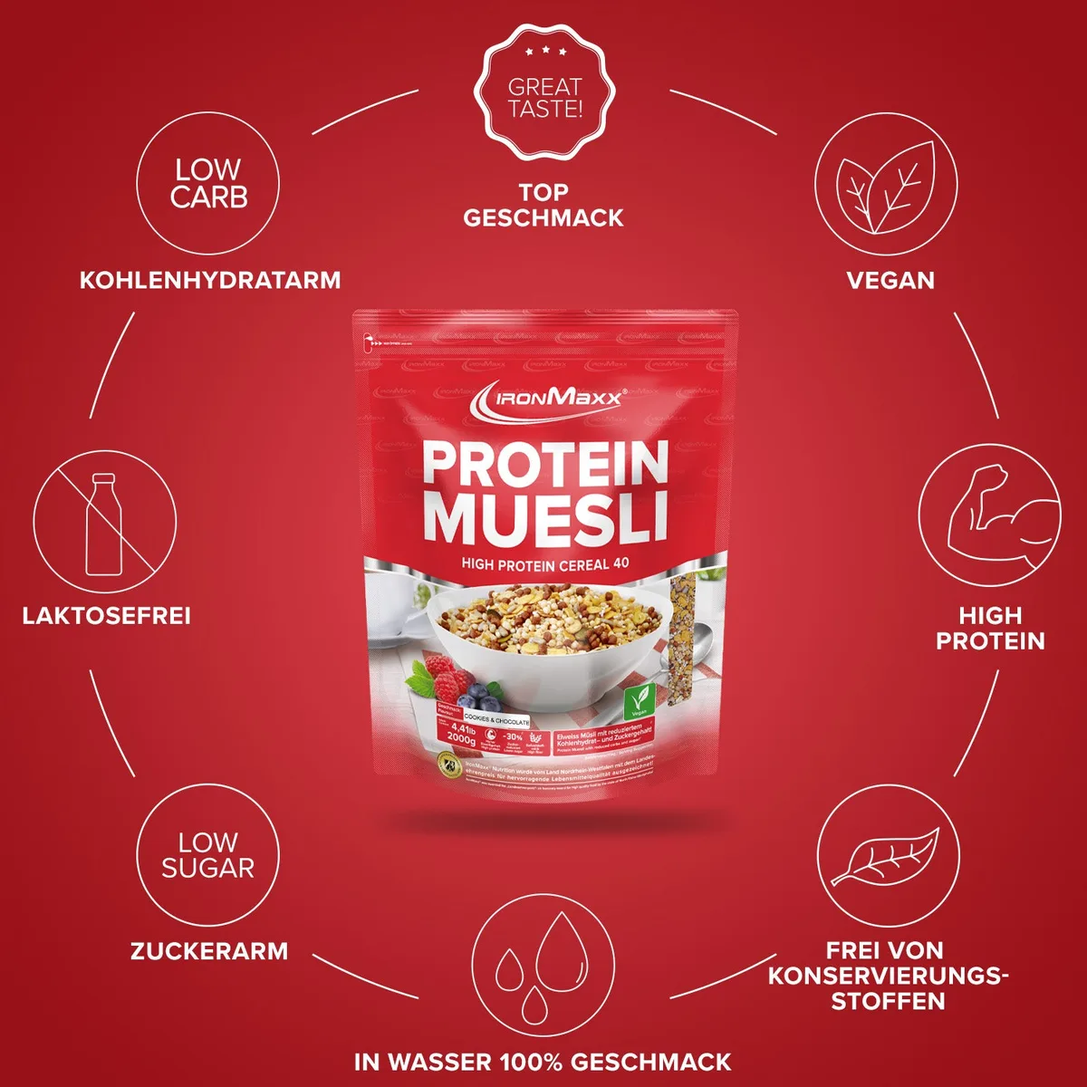 Protein Müsli (2000g) - Cookies & Chocolate – Bild 5