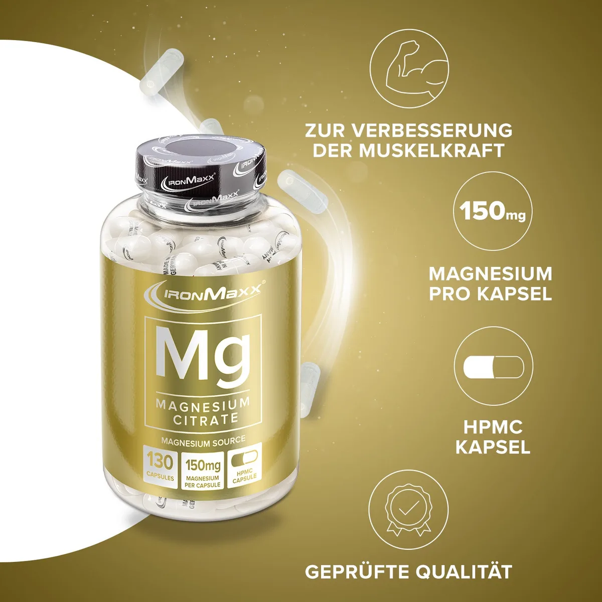 Magnesium - 130 Kapseln – Bild 8