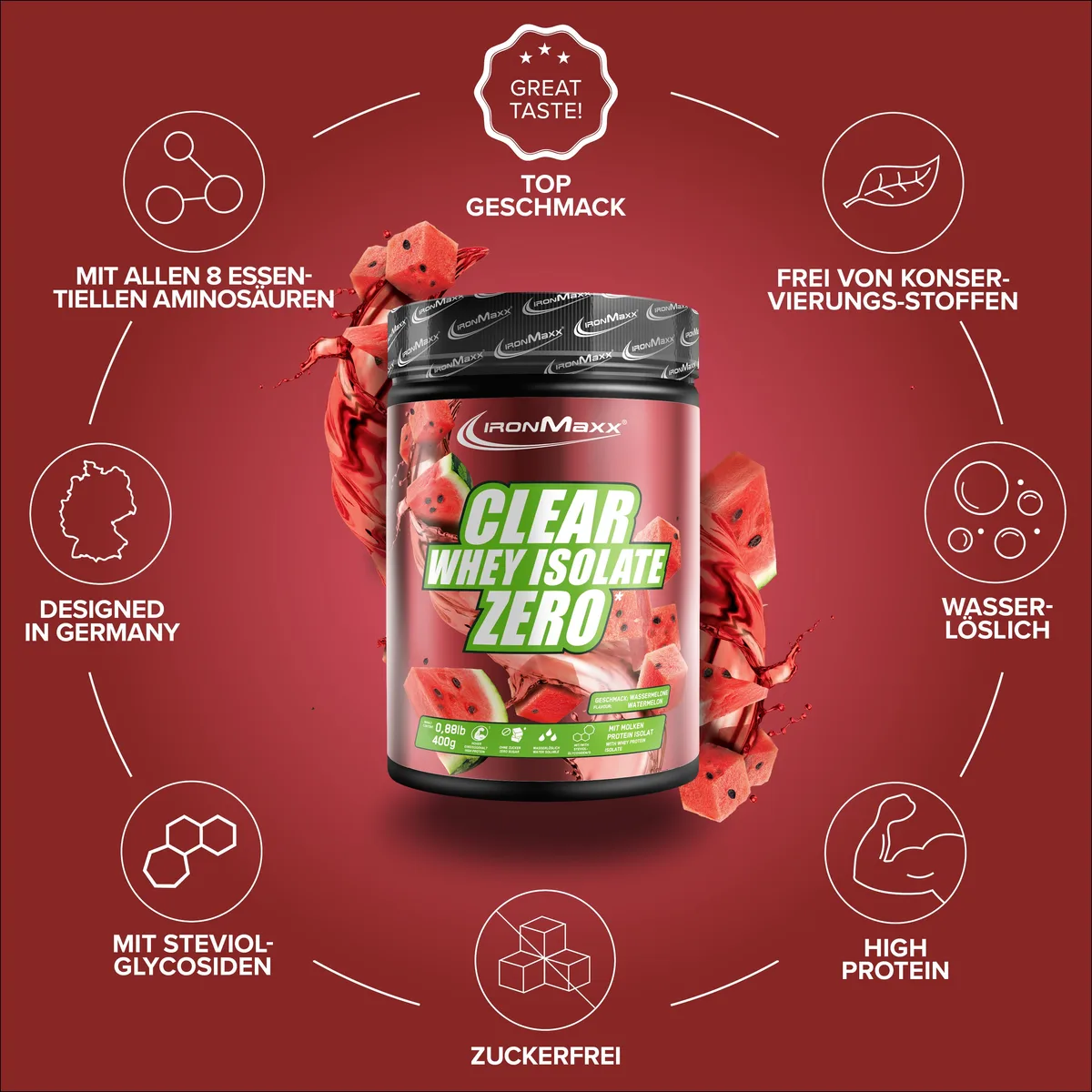Clear Whey Isolate ZERO (400g) - Watermelon – Bild 5