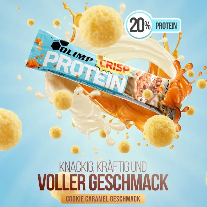 Olimp Protein Crisp Bar, 40g 20 x 40g BOX / Cookie Caramel – Bild 2