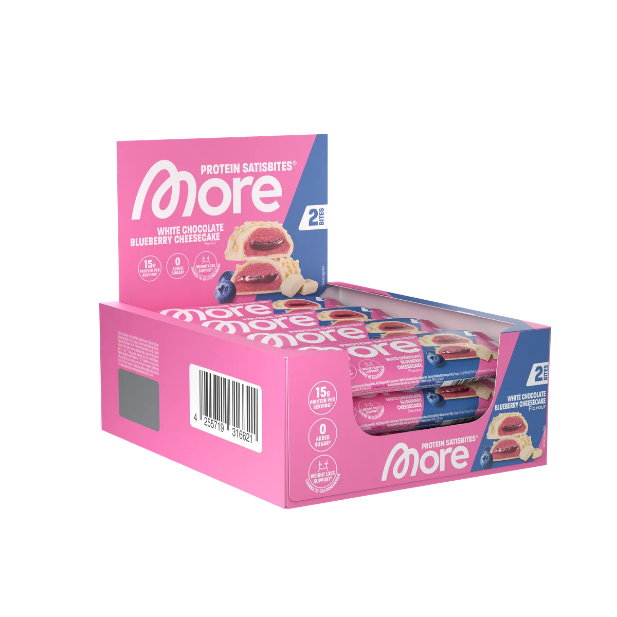 More Protein Satisbites White Chocolate Strawberry Cream / 2 x 25g – Bild 6