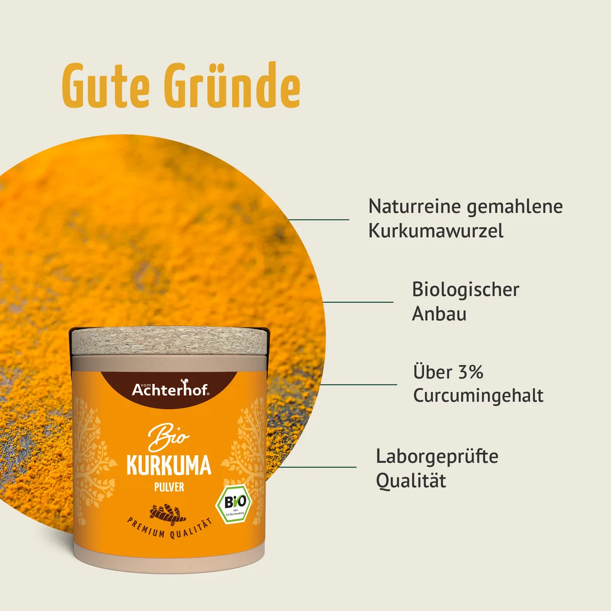 Bio Kurkuma Pulver (50g) – Bild 4