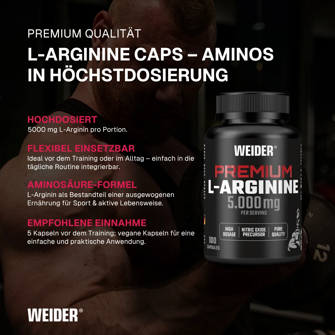 L-Arginine Caps 100 Kapseln – Bild 3