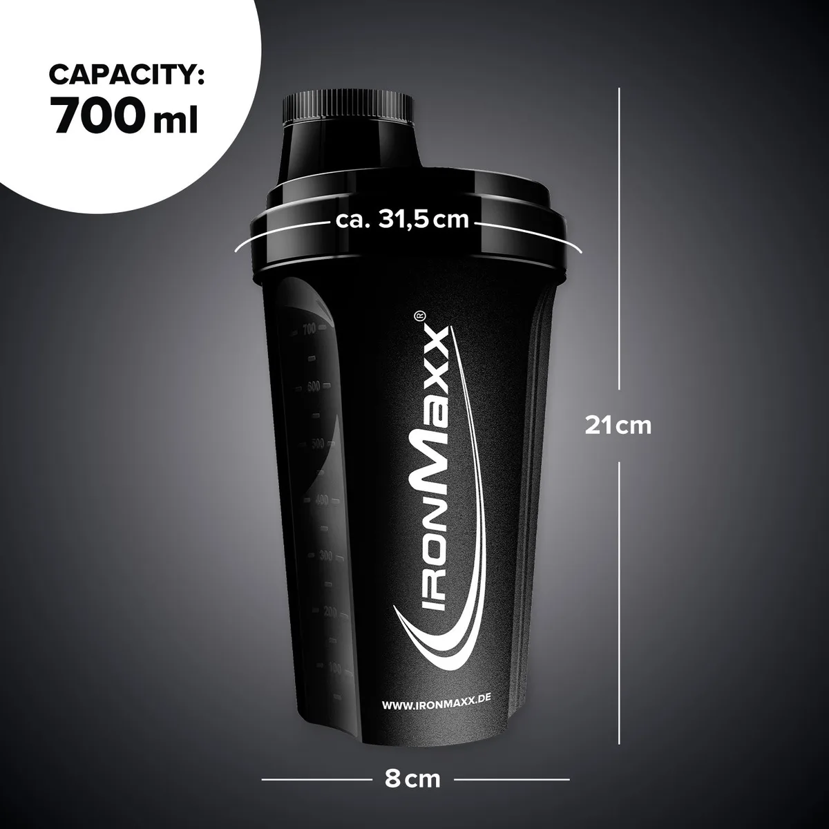Shaker (700ml) - Schwarz – Bild 7
