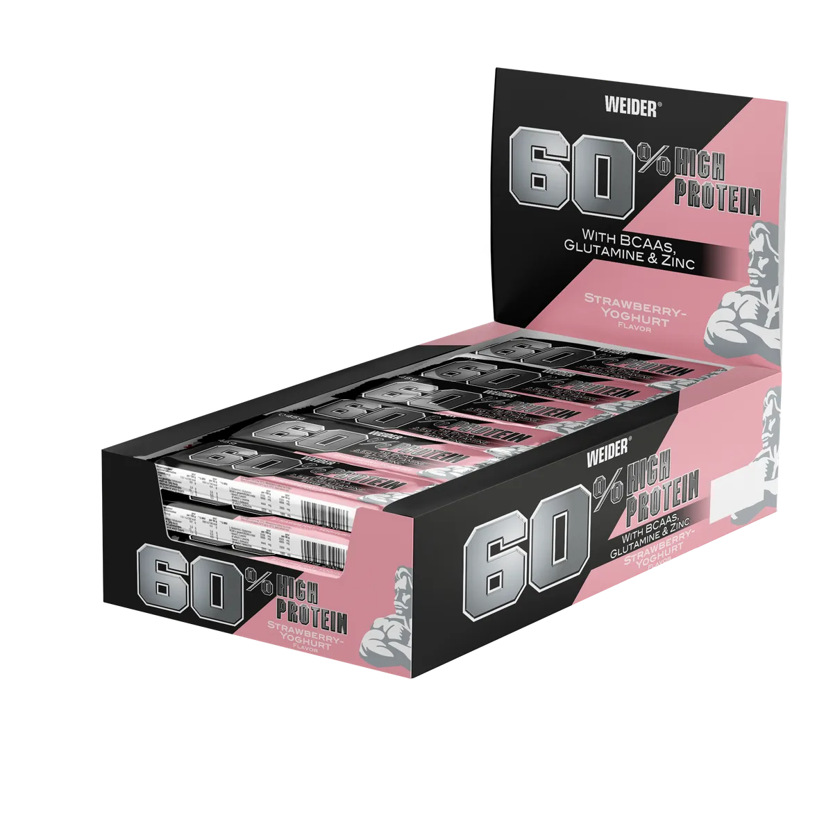60% Protein Bar (24x45g) Coconut – Bild 4