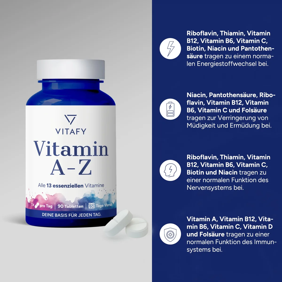 Vitamin A-Z (90 Tabletten) – Bild 2