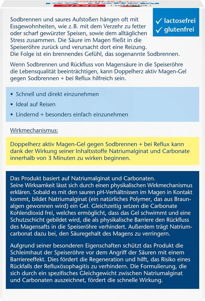 Magen-Gel gegen Sodbrennen + bei Reflux (20x10ml) – Bild 2