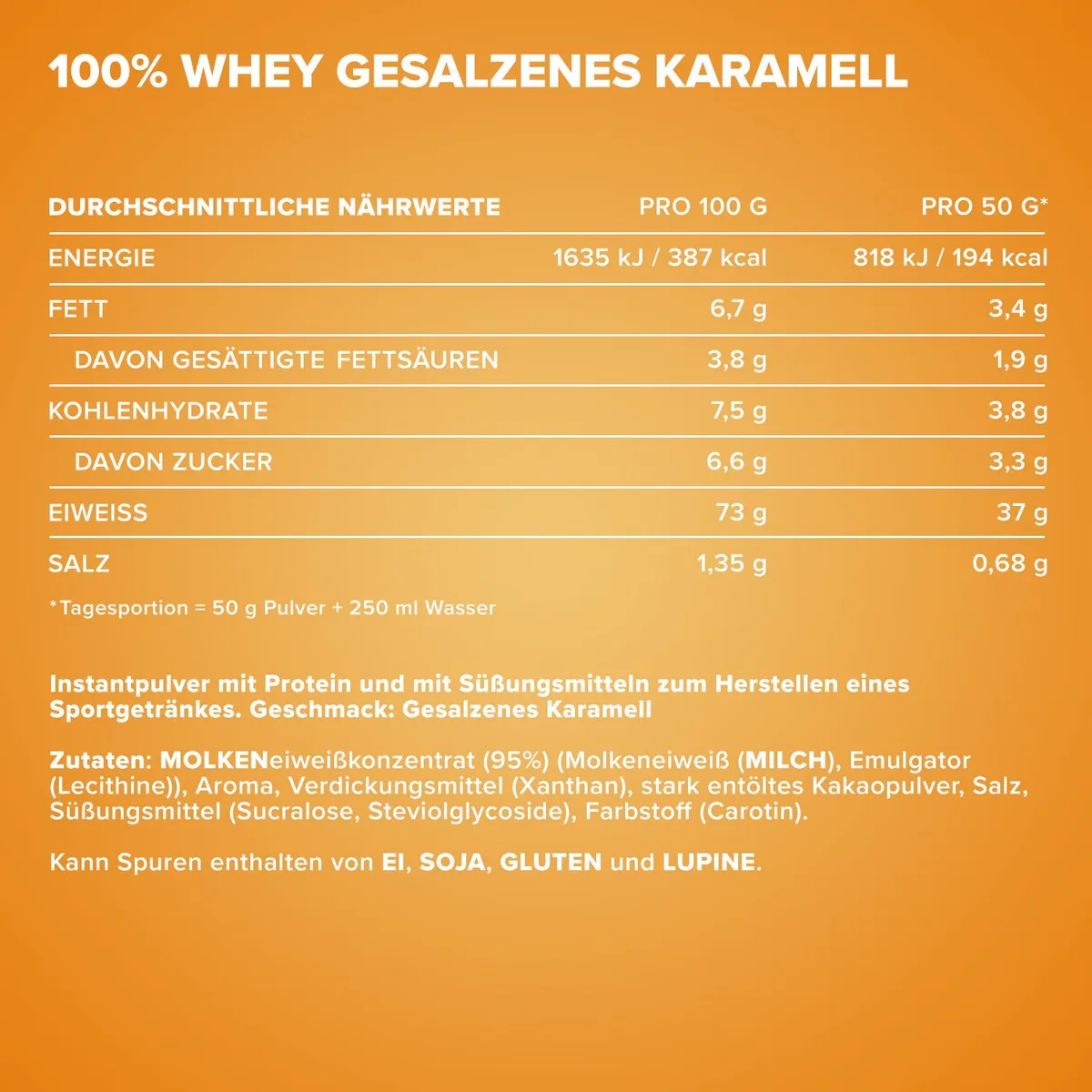 100% Whey Protein (2350g) - Salted Caramel – Bild 4
