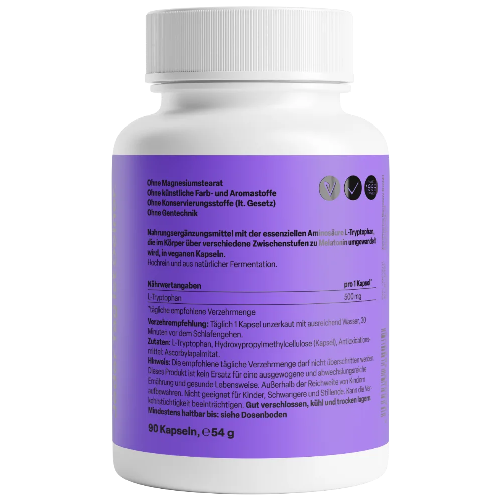 L-Tryptophan 500mg (90 Kapseln) – Bild 3