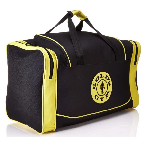 Golds Gym Holdall Bag, Black/Yellow