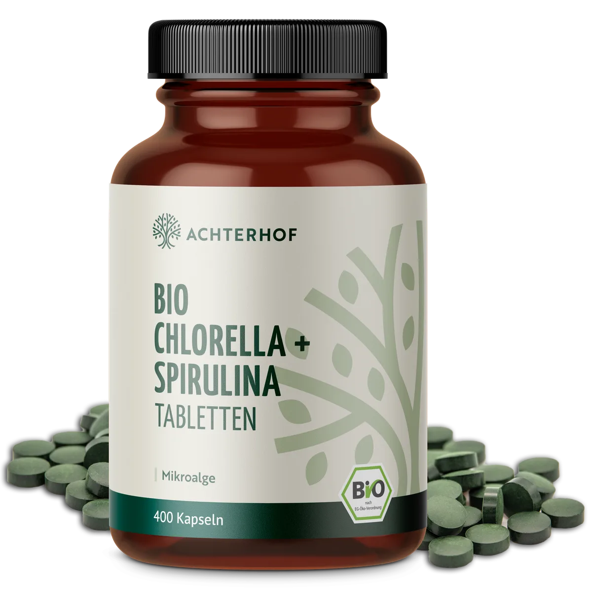 Chlorella & Spirulina Algen Tabletten Bio (400 Tabletten)