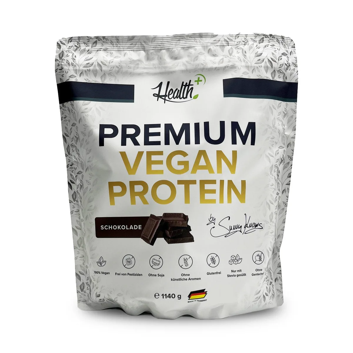 HEALTH+ Premium Vegan Protein 1140g Erbeere & Vanille – Bild 2