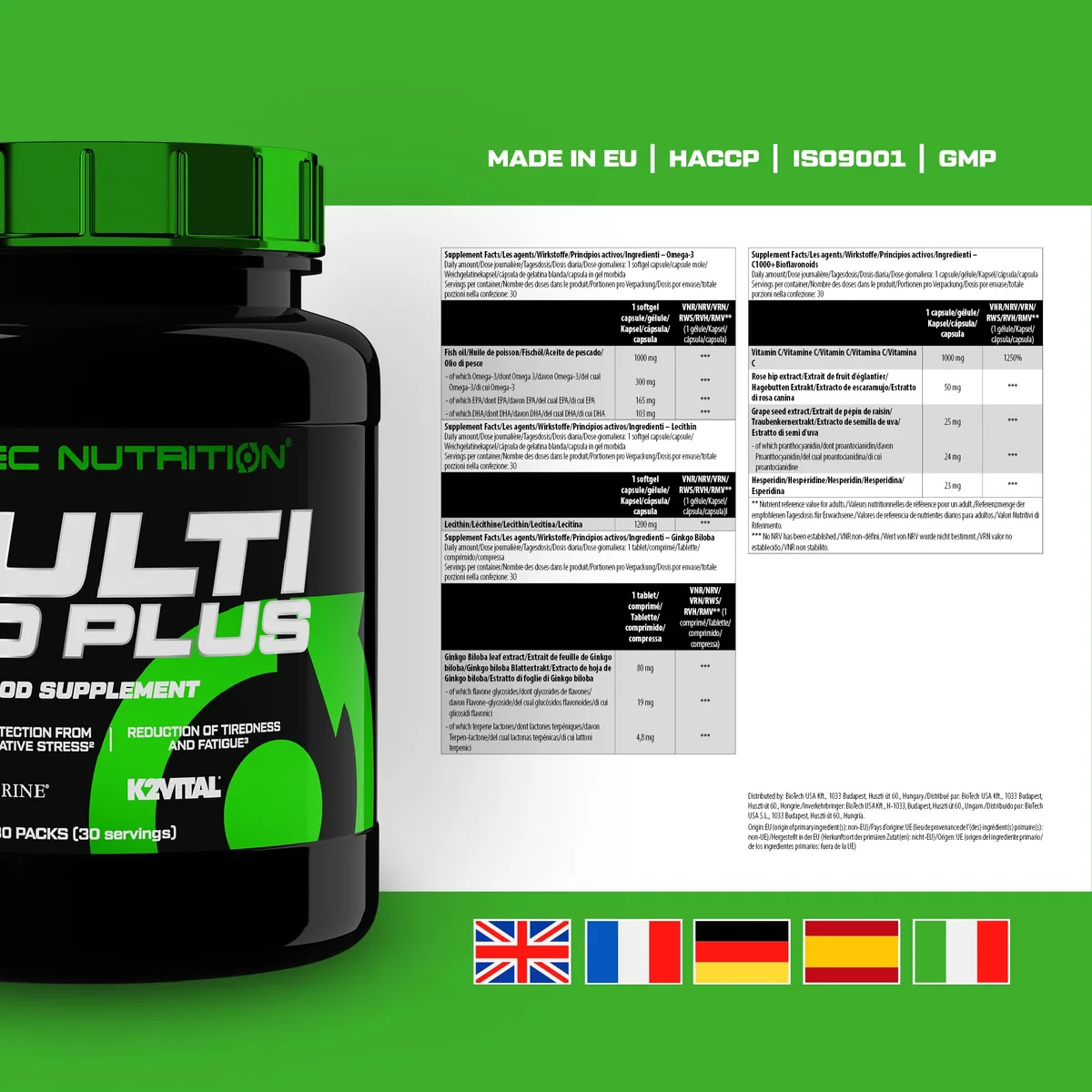 Scitec Nutrition Multi Pro Plus - 29-in-1 Multivitamin-Nahrungsergänzungsmittel mit Omega-3, Kalzium und Ginseng - 30-Tage-Vorrat in praktischen Beuteln – Bild 7