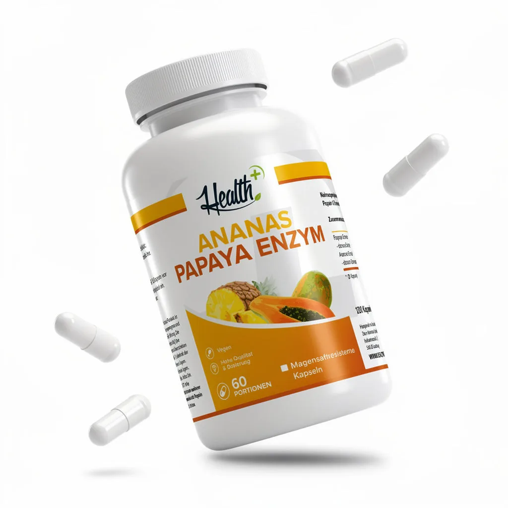 HEALTH+ ANANAS-PAPAYA-ENZYME, 120 Kapseln – Bild 2