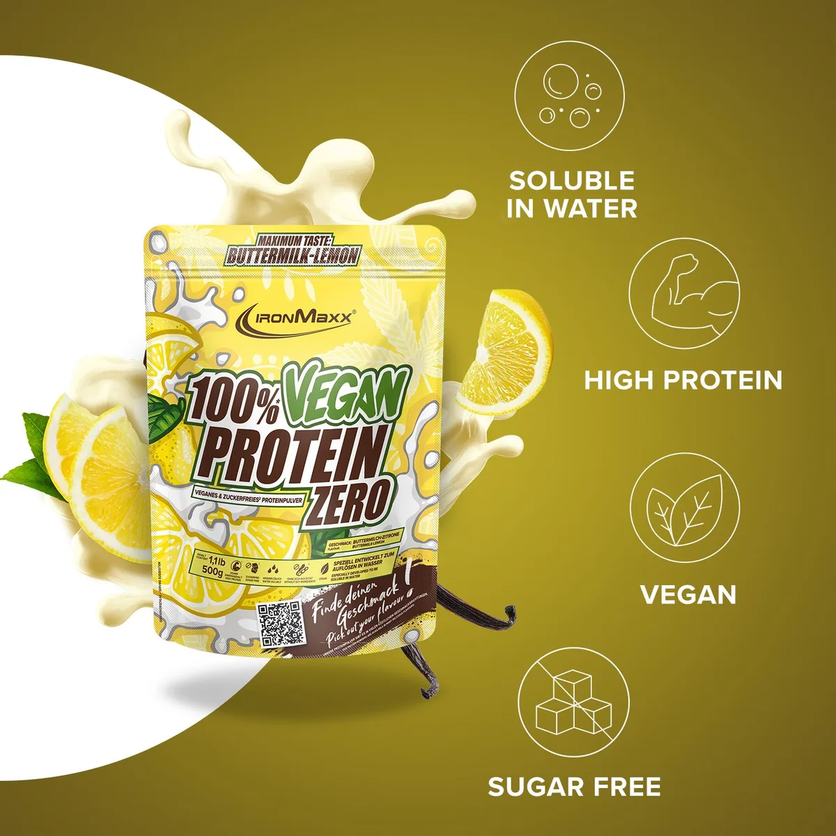 Vegan Protein Zero - buttermilk lemon – Bild 2
