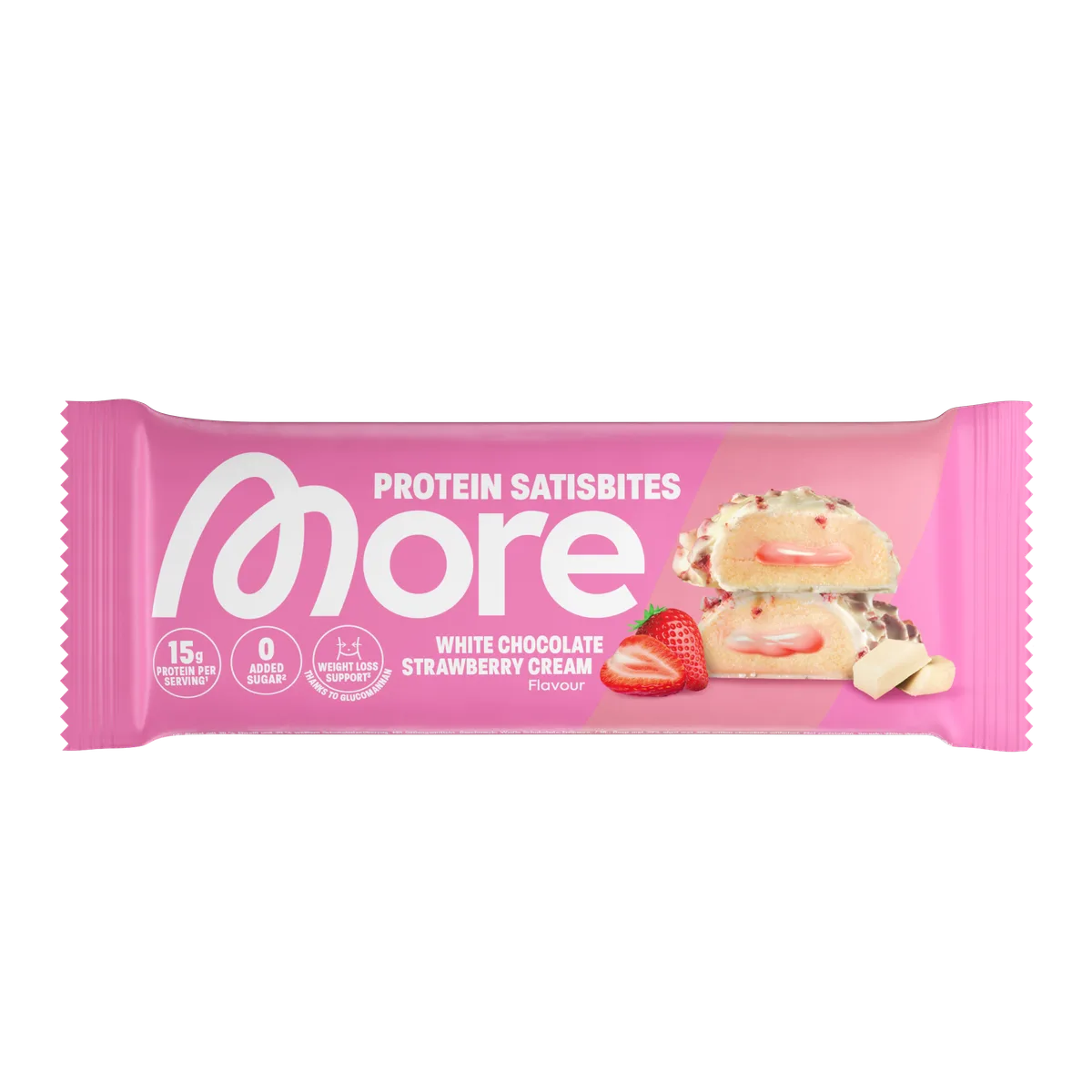 More Protein Satisbites White Chocolate Strawberry Cream / 2 x 25g – Bild 4