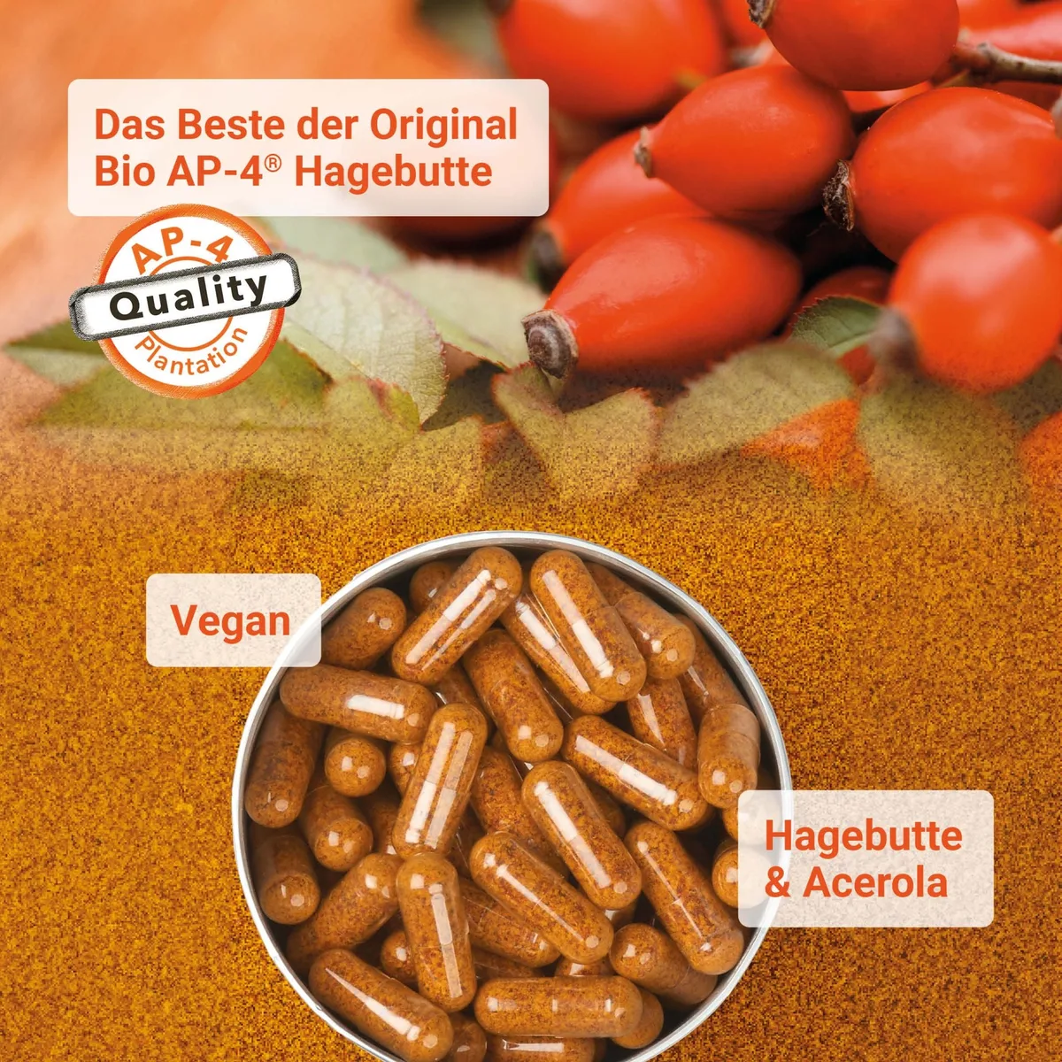 Hagebutte bio (150 Kapseln) – Bild 5