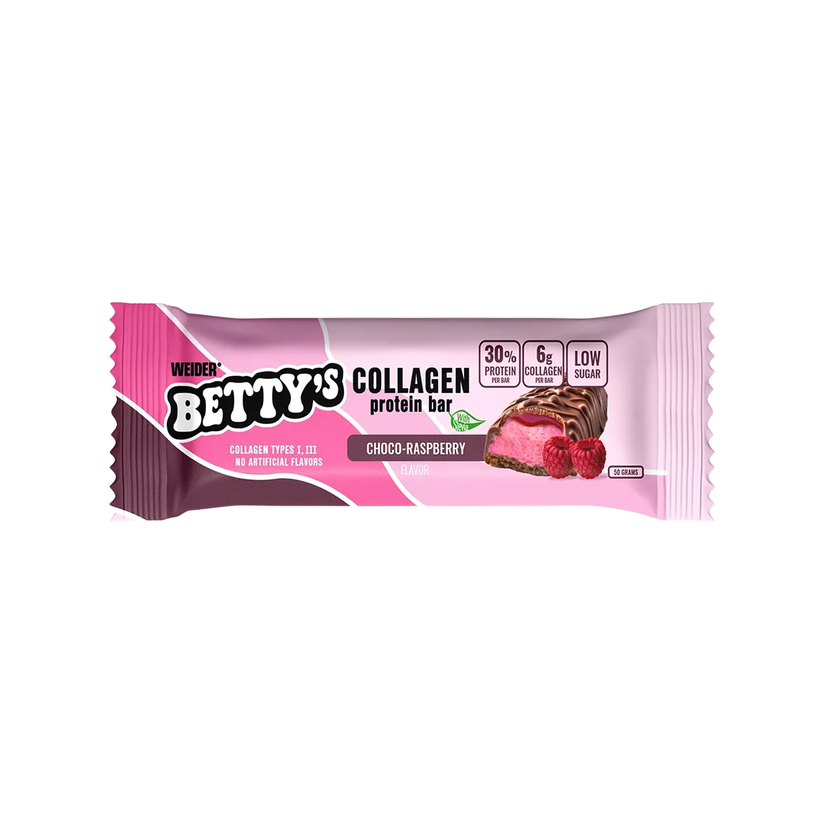 Betty's Collagen Protein Bar Chocolate Raspberry