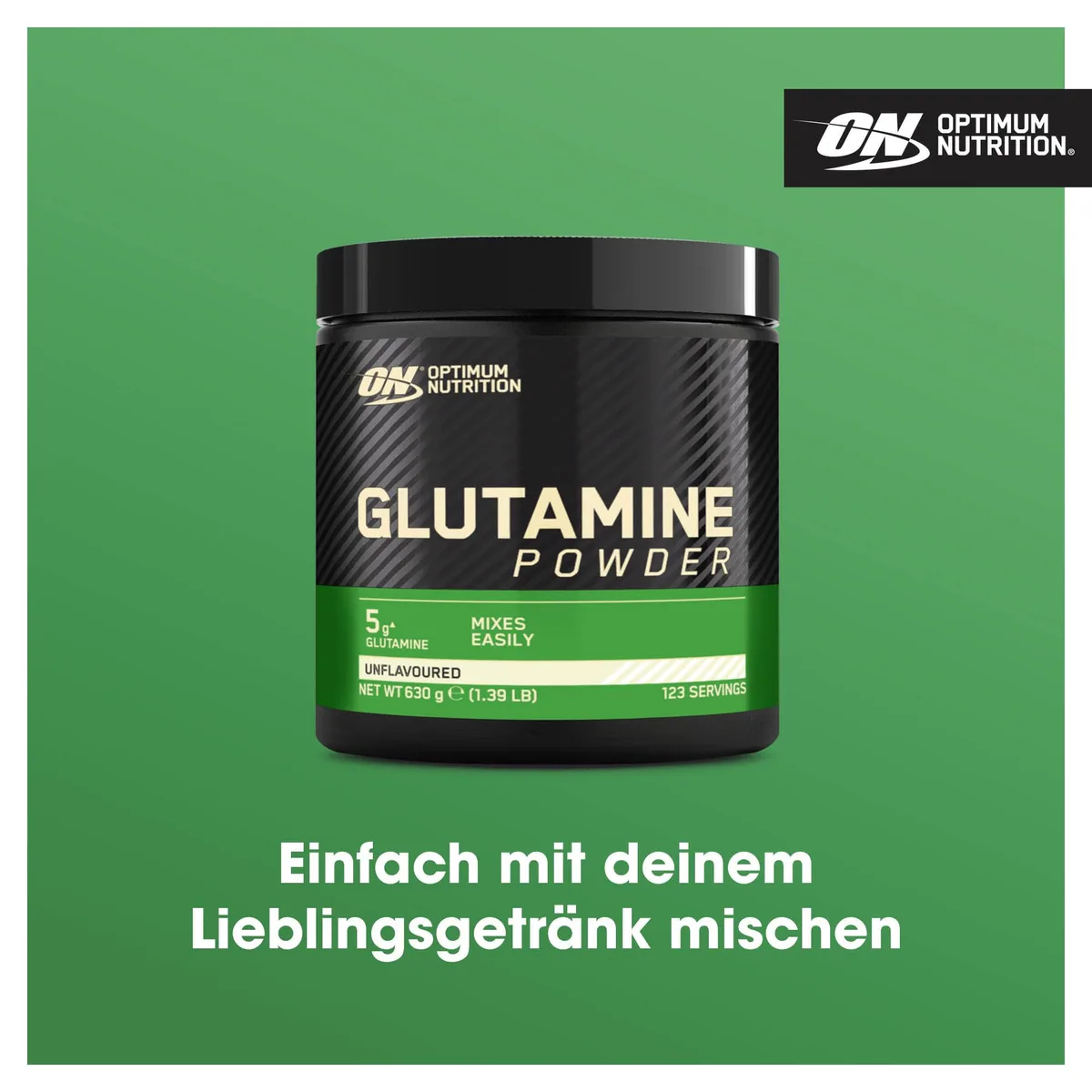 Optimum Nutrition Glutamin-Pulver, l-Glutamin-Aminosäure-Pulver, Nahrungsergänzungsmittel vor und nach dem Training Shake, nicht aromatisiert, 123 Portionen, 630 g – Bild 5