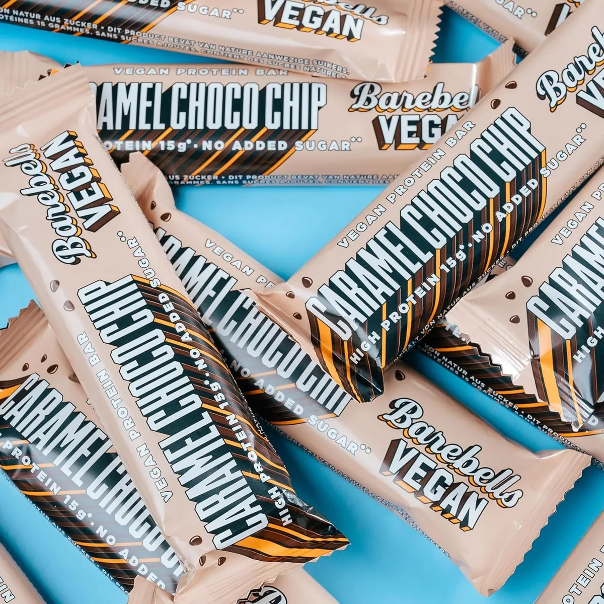 Vegan Protein Bar (55g) Caramel Choco Chip – Bild 7