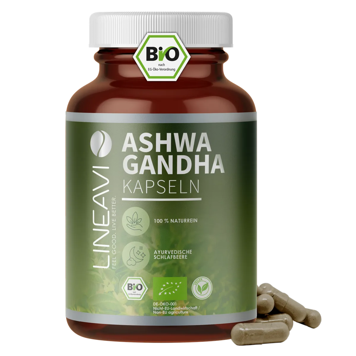 Ashwagandha Kapseln bio (150 Kapseln) – Bild 2