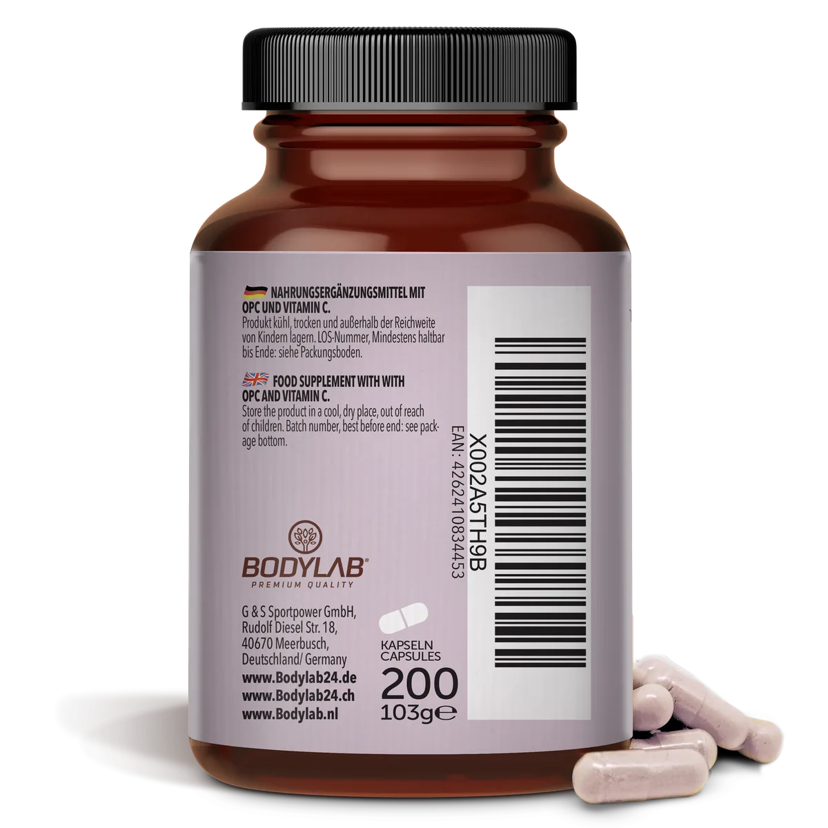 OPC Traubenkernextrakt + Vitamin C (200 Kapseln) – Bild 3