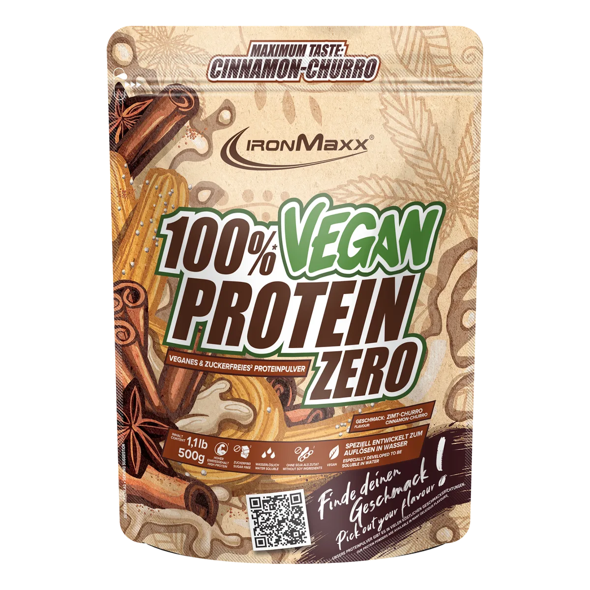100% Vegan Protein Zero (500g) - Cinnamon Churro
