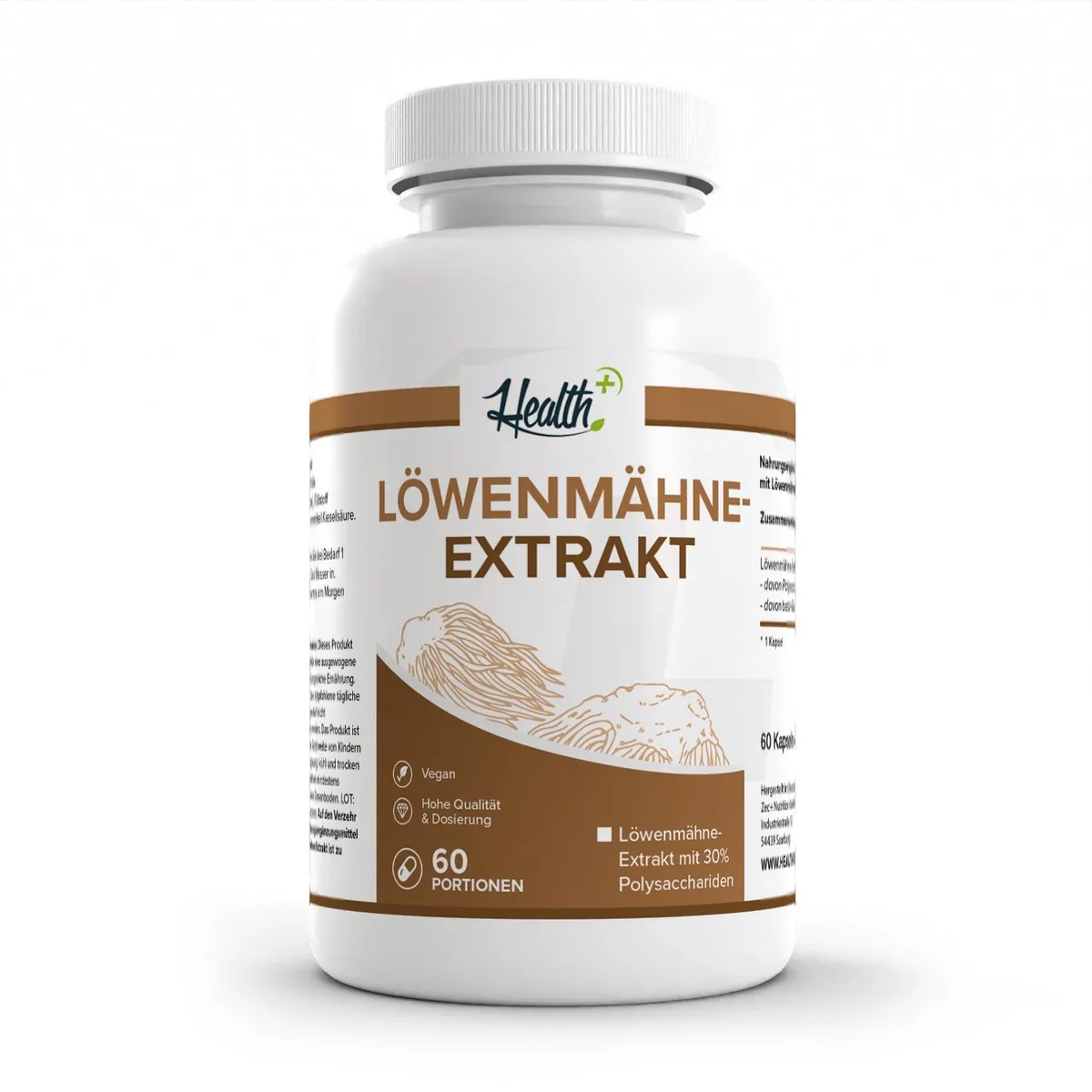 HEALTH+ LÖWENMÄHNE EXTRAKT, 60 Kapseln