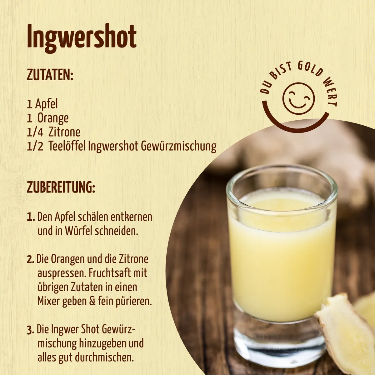 Ingwer Shot Gewürzmischung (100g) – Bild 3