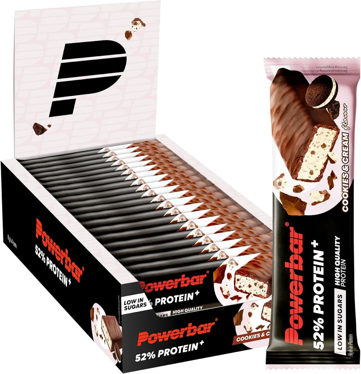52% Protein+ Bar (20x50g) Cookies & Cream