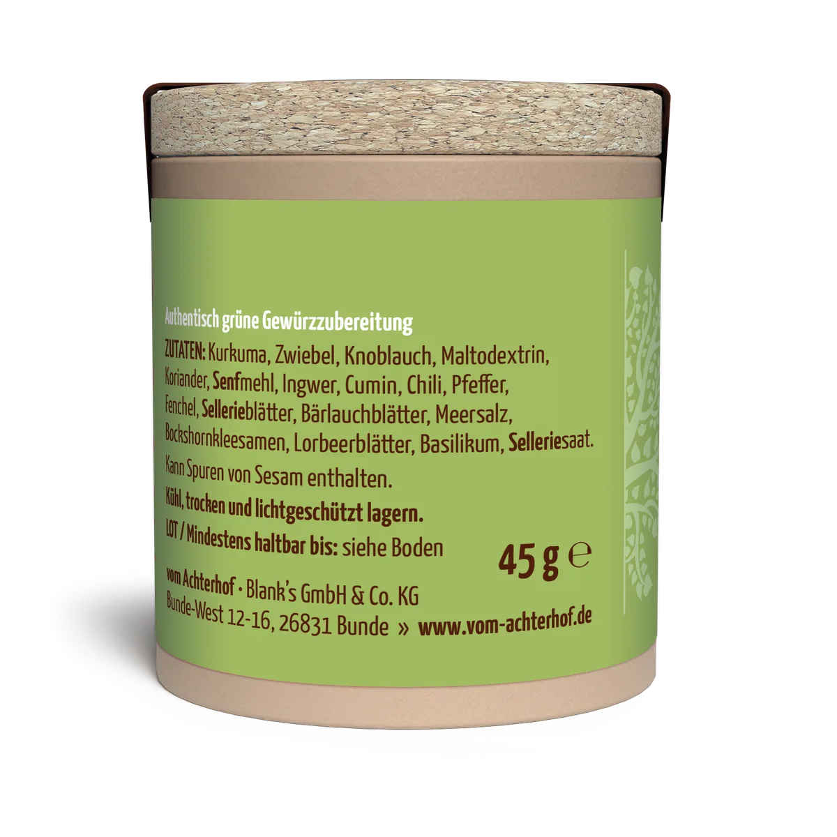 Grünes Curry Gewürzzubereitung (45g) – Bild 2