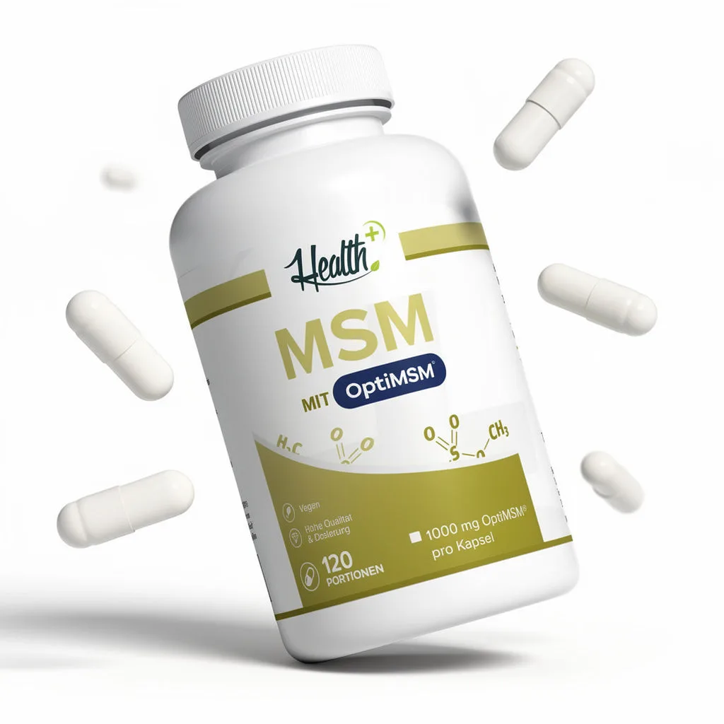 HEALTH+ MSM Kapseln mit OptiMSM®, 120 Kapseln – Bild 2